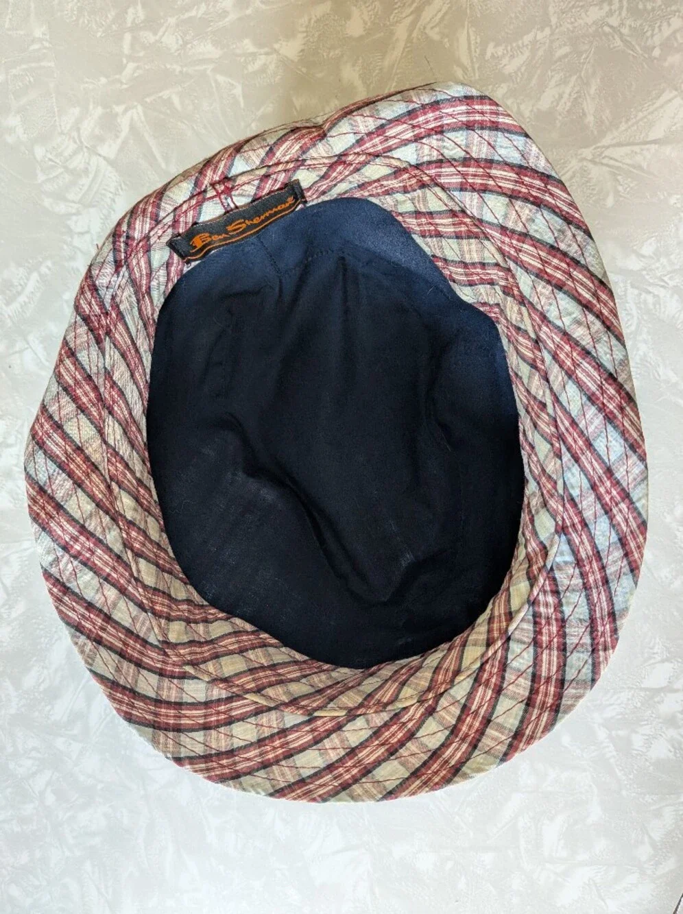 Ben Sherman Trilby Hat Blue & Pink Plaid